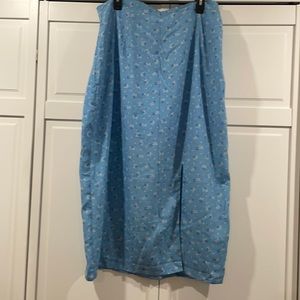 ASOS CURVE light blue midi skirt plus size 16 with high slit